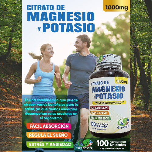 Citrato de magnesio y potasio  x 3