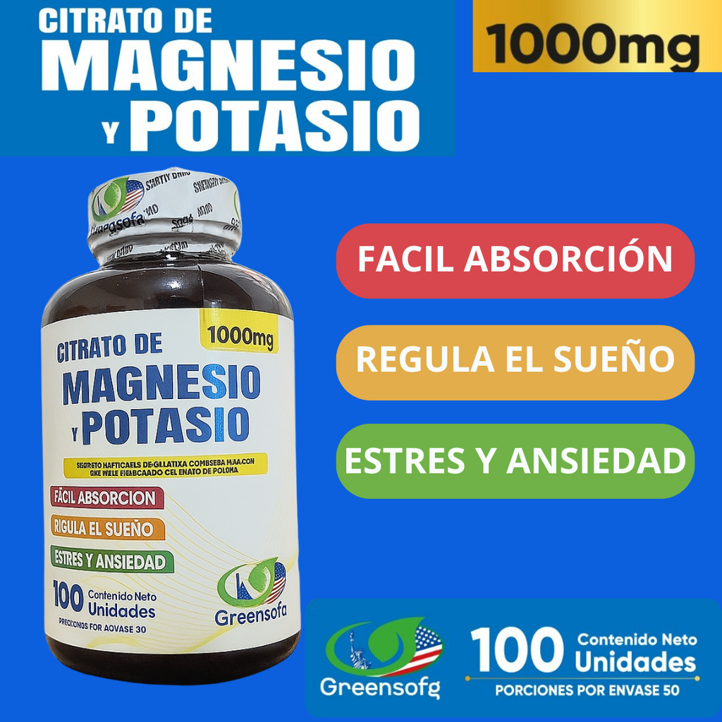 Citrato de magnesio y potasio  x 3